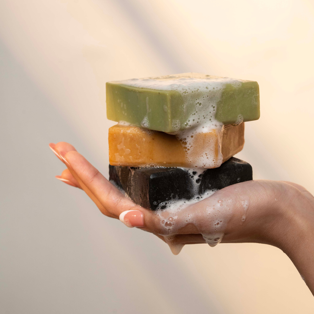 Ayurvedic Soap Box: Neem Soap , Turmeric Soap, & Charcoal Soap Trio