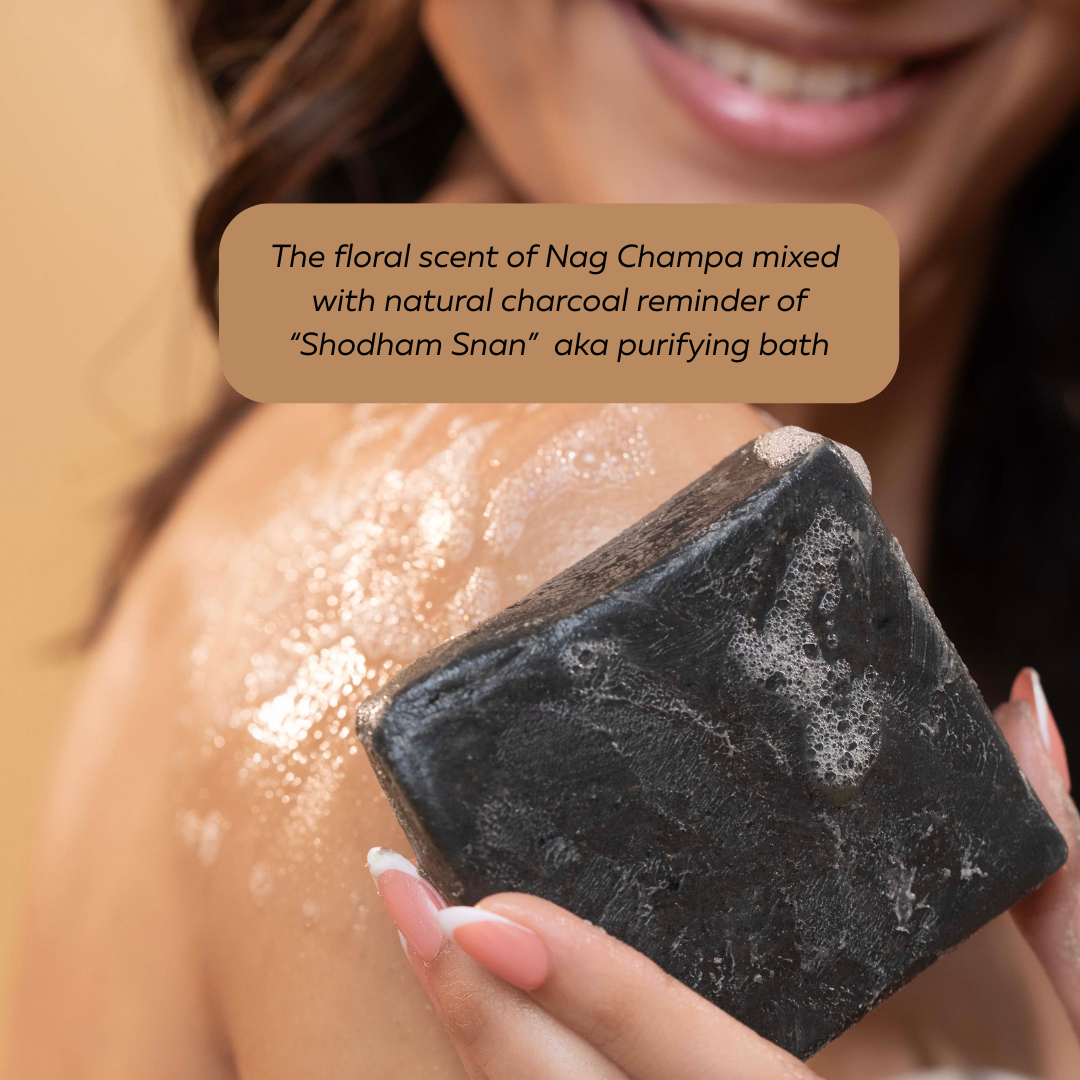 Ayurvedic Charcoal Purifying Soap Bar with Cow Milk & Ghee (Kapha)